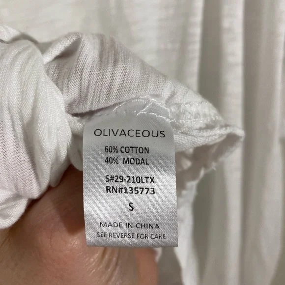 Olivaceous White Cut Out Short Sleeve T-Shirt - Picture 3 of 9